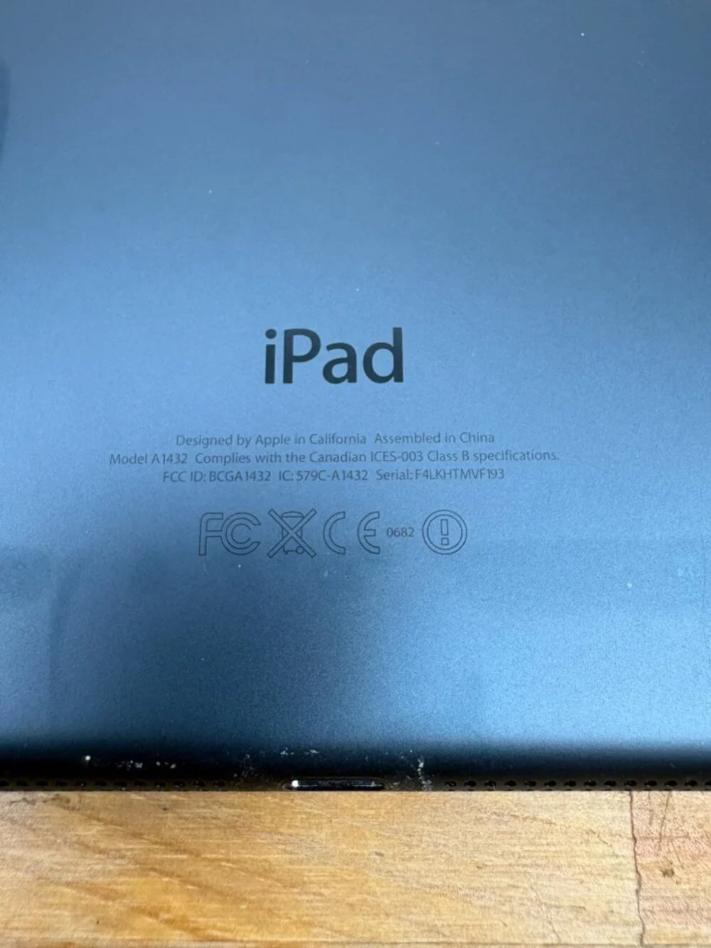 Apple iPad mini 1st Generation Model Number: A1432